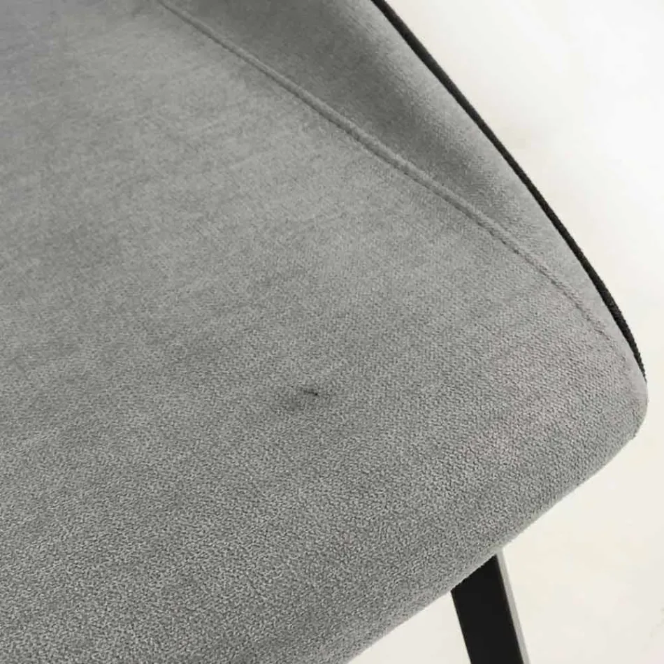 Design chair in fabric with square legs made in Italy, 4 pieces - Oriella Viadurini