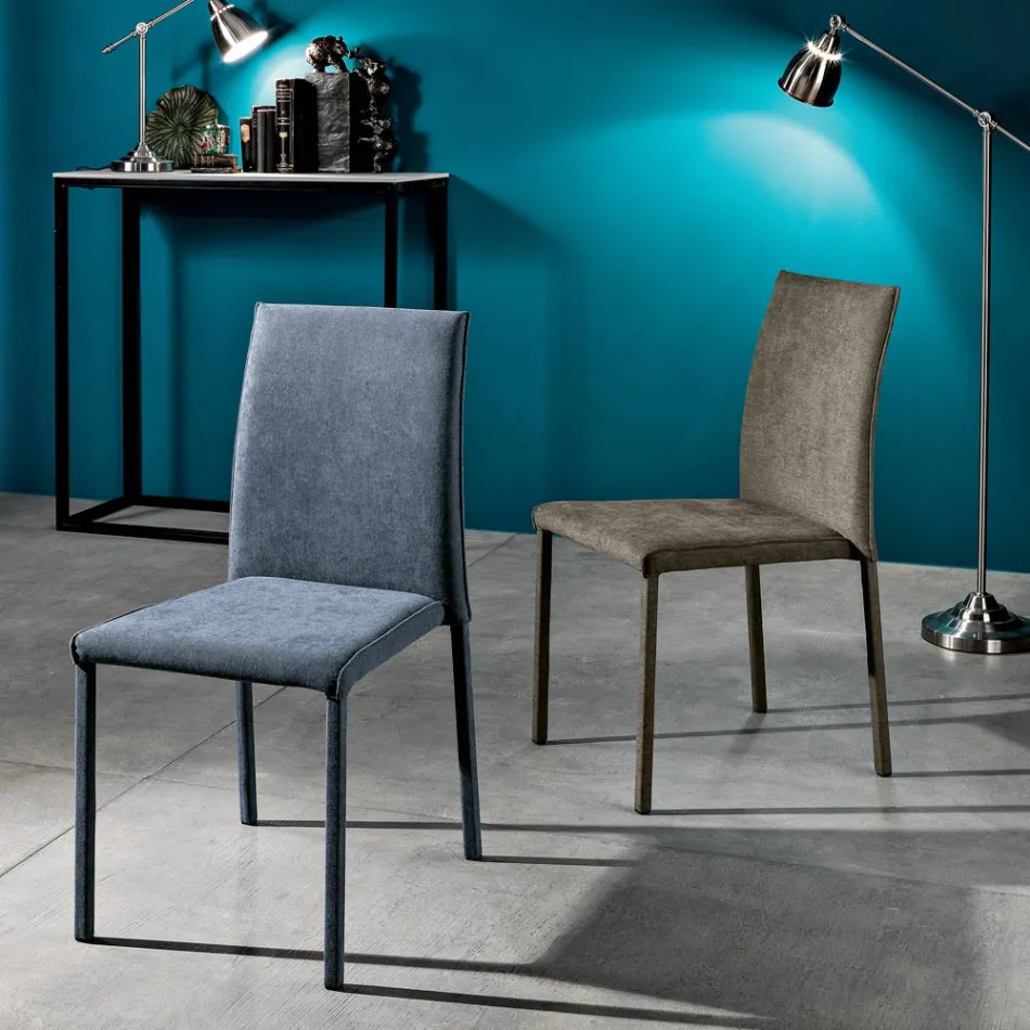 Designer fabric dining room chair made in Italy, Conny Viadurini