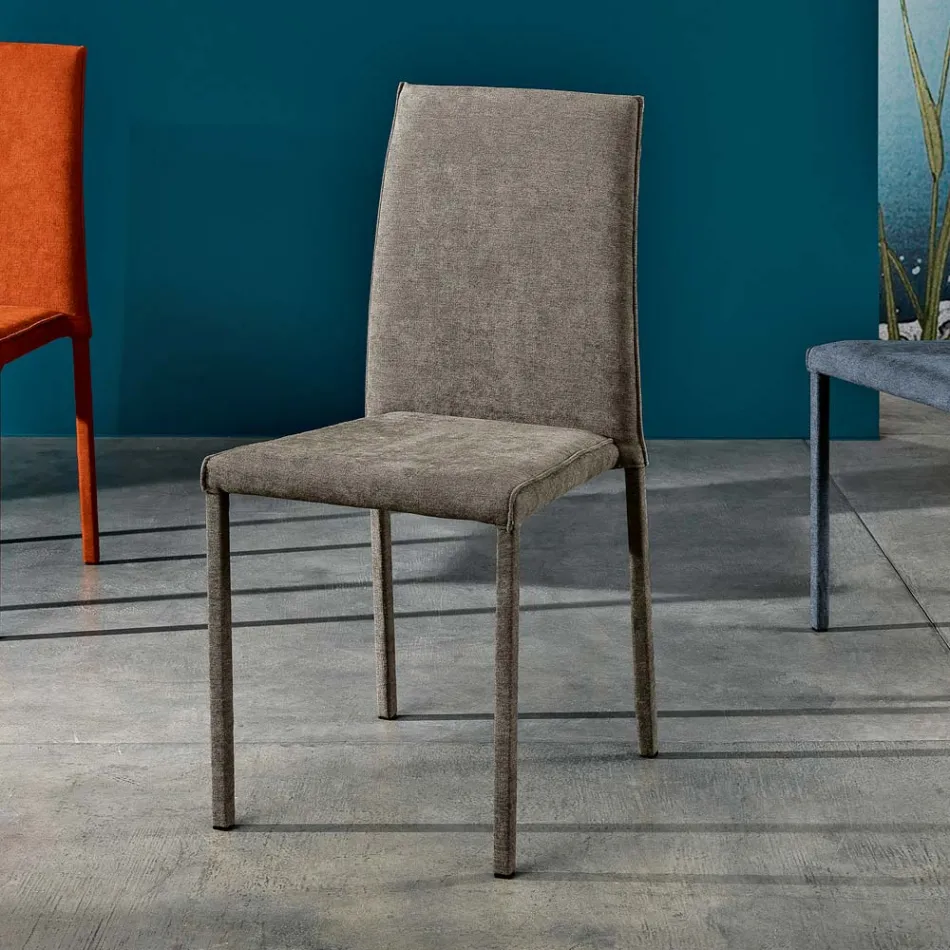 Designer fabric dining room chair made in Italy, Conny Viadurini