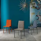 Designer fabric dining room chair made in Italy, Conny Viadurini