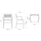 Luxury Chair with Armrests in Bleached Beech and Rope Made in Italy - Nora Viadurini