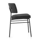 Luxury Fabric Chair with Metal Base Made in Italy, 2 Pieces - Alaska Viadurini