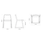 Quality Stackable Chair in Beech Wood Made in Italy, 2 Pieces - Leipzig Viadurini