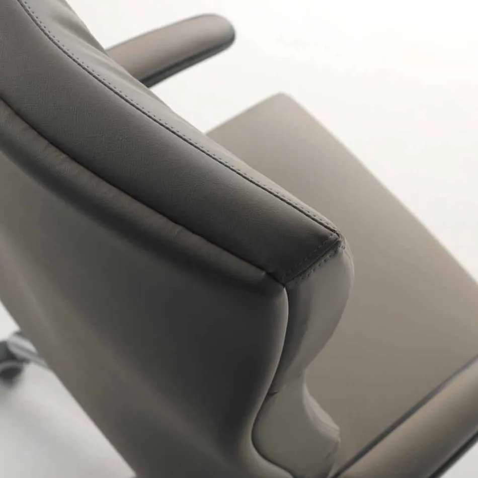 Modern design directional chair in real cowhide type Edda flower Viadurini