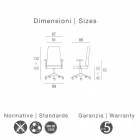 Modern design directional chair in real cowhide type Edda flower Viadurini