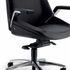 Executive chair in beech leather Ada Angelo Pinaffo & Gorgi Viadurini