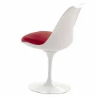 Swivel Chair in Lacquered Aluminium with Leather Seat Made in Italy - Cabiria Viadurini