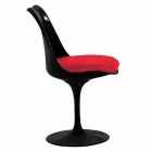 Swivel Chair in Lacquered Aluminium with Leather Seat Made in Italy - Cabiria Viadurini