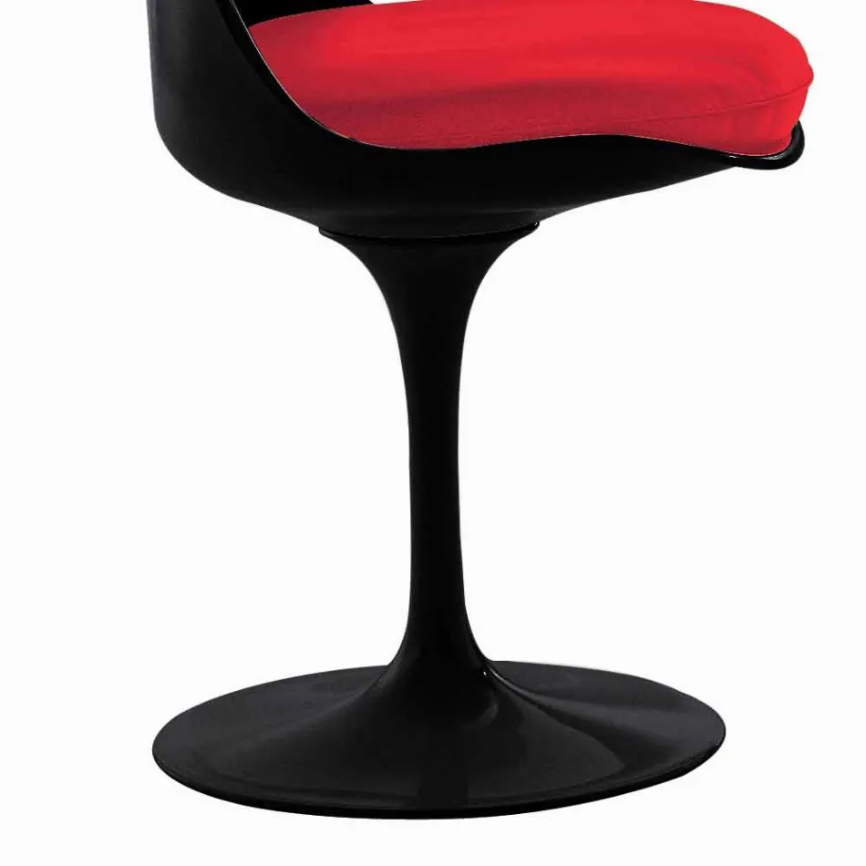 Swivel Chair in Lacquered Aluminium with Leather Seat Made in Italy - Cabiria Viadurini