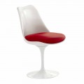 Swivel Chair in Lacquered Aluminium with Leather Seat Made in Italy - Cabiria
