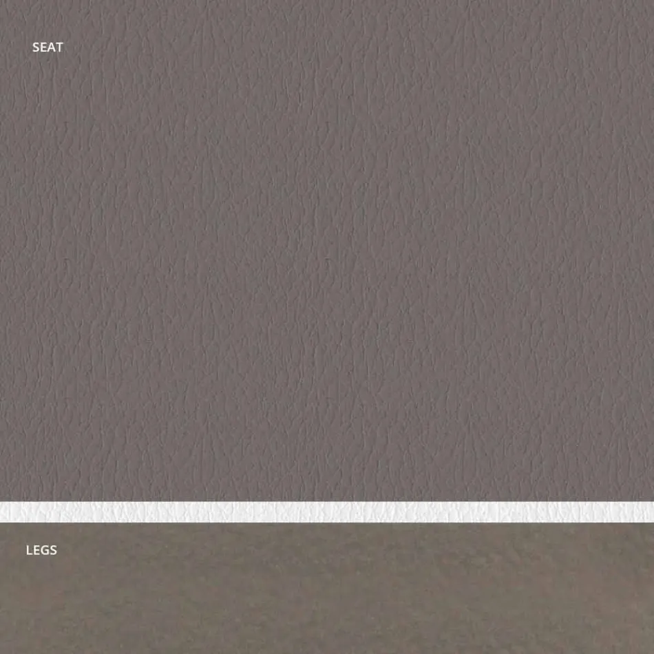 Padded Steel Chair and Faux Leather Seat with White Edge – Nirvana Viadurini