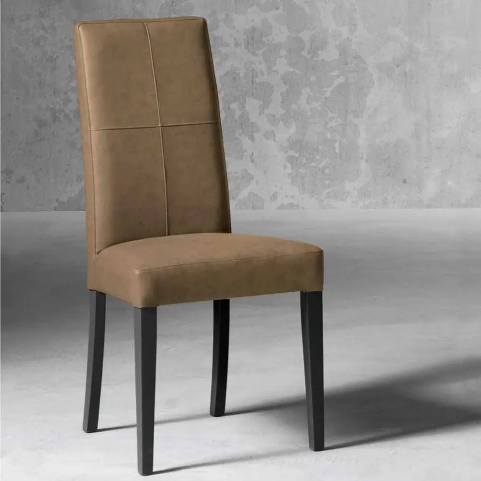 Modern upholstered chair in beech wood produced in Italy Ponza Viadurini