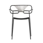 Stackable Chair with Metal Structure and Rope Made in Italy, 2 Pieces - Trosa Viadurini