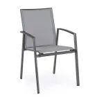 Stackable Outdoor Chair in Painted Aluminium, Homemotion, 4 pieces - Odelia Viadurini