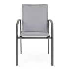 Stackable Outdoor Chair in Painted Aluminium, Homemotion, 4 pieces - Odelia Viadurini