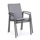 Stackable Outdoor Chair in Painted Aluminium, Homemotion, 4 pieces - Odelia Viadurini