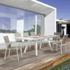 Stackable Outdoor Chair in Painted Aluminium, Homemotion, 4 pieces - Odelia Viadurini