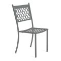Stackable Outdoor Chair in Galvanized Steel Made in Italy 4 Pieces - Celia