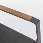 Stackable Outdoor Chair in Textilene and Anthracite Aluminium, 6 Pieces - Urban Viadurini