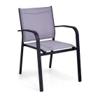 Stackable Outdoor Chair in Textilene and Aluminium Frame - Pennarello Viadurini