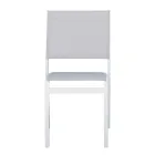 Stackable Aluminium and Textilene White or Grey Garden Chair - Floraforma Viadurini