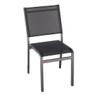 Stackable Aluminium and Textilene White or Grey Garden Chair - Floraforma Viadurini