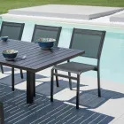 Stackable Aluminium and Textilene White or Grey Garden Chair - Floraforma Viadurini