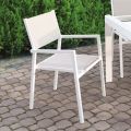 Stackable Garden Chair in Aluminium and Textilene - Ninfea