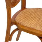 Stackable Lounge Chair in Ailando Wood and Vienna Straw - Laguna Viadurini