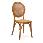 Stackable Lounge Chair in Ailando Wood and Vienna Straw - Laguna Viadurini