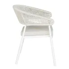 Stackable Aluminium Chair with Rope Cushion and Backrest - Frescultura Viadurini