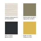 Stackable Chair in Ash with Fabric Seat Made in Italy, 2 Pieces - Oslo Viadurini