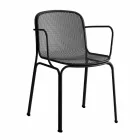 Stackable Outdoor Metal Chair Made in Italy, 4 Pieces - Verna Viadurini