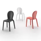 Stackable Chair in Colored Polyethylene Made in Italy, 2 Pieces - Jamala Viadurini