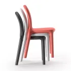 Stackable Chair in Colored Polyethylene Made in Italy, 2 Pieces - Jamala Viadurini