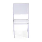 Stackable Chair in Textilene and White Aluminium Frame - Pennarello Viadurini