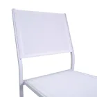 Stackable Chair in Textilene and White Aluminium Frame - Pennarello Viadurini