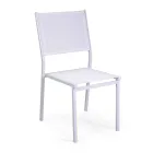 Stackable Chair in Textilene and White Aluminium Frame - Pennarello Viadurini