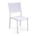 Stackable Chair in Textilene and White Aluminium Frame - Pennarello