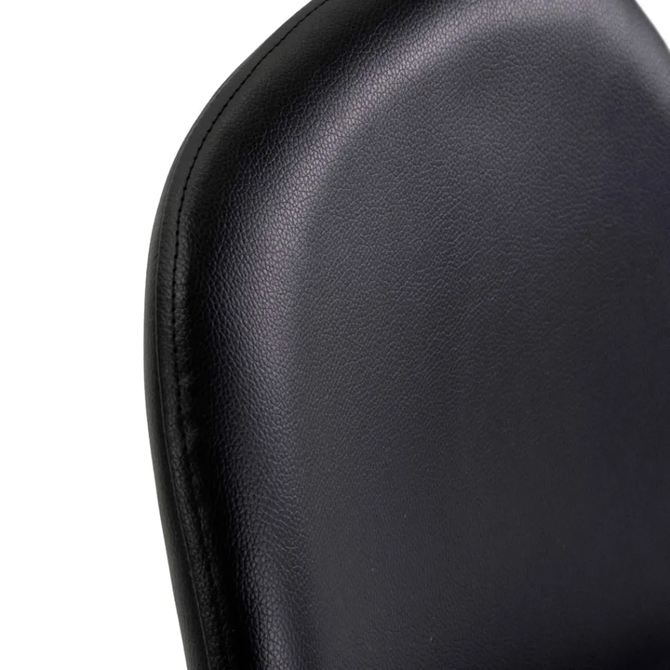 Eco-leather chair with different finishes and metal structure - Pencil Viadurini