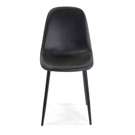 Eco-leather chair with different finishes and metal structure - Pencil Viadurini
