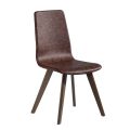 Chair in Monocoque Beech and Regenerated Leather Made in Italy - Jayden