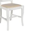 Chair in White Gleaned Wood and Juma Beige Fabric Made in Italy - Diamante Viadurini