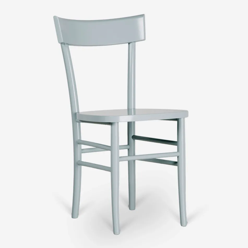 Modern design 4-piece beech wood chair - Stella Viadurini