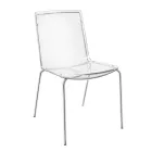 Chair in Transparent Plexiglass and Iron Made in Italy 2 Pieces - Charlotte Viadurini