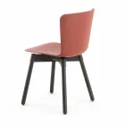 Polypropylene Chair with Stained Oak Base Made in Italy, 2 Pieces - Scandio Viadurini