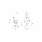 Mina semidirectional and operative leatherette chair made in Italy Viadurini