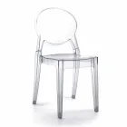 Indoor or Outdoor Stackable Chair in Transparent Polycarbonate – Pianeta Viadurini