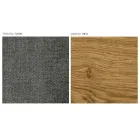 Modern lounge chair in different fabrics with wooden shell - Wolter Viadurini