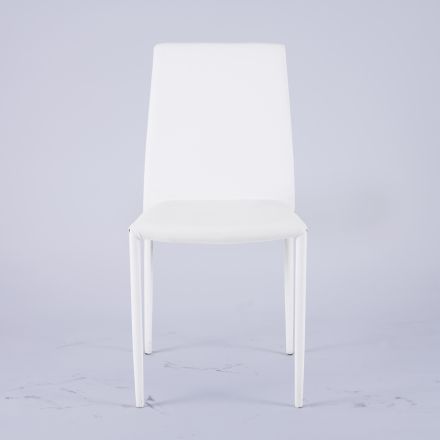 Modern Lounge Chair in Eco-Leather and Metal Made in Italy - Reka Viadurini